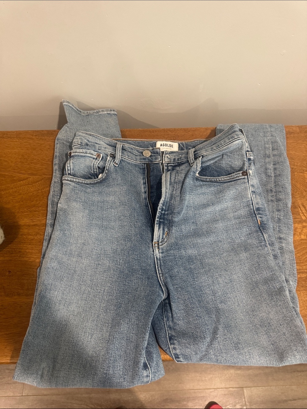Agolde Straight Leg Light Blue Jeans